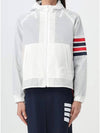 4 Bar Ripstop Polyamide Windbreaker White - THOM BROWNE - BALAAN 2