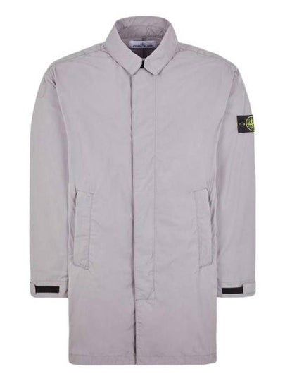 Micro Twill Compass Badge Trench Coat Dove Grey - STONE ISLAND - BALAAN 2