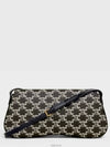 Medium Lola Triomphe Canvas Two-Tone Shoulder Bag Black - CELINE - BALAAN 6