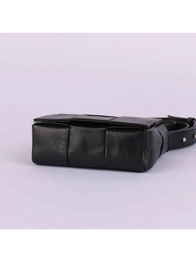 Cassette Small Leather Cross Bag Black - BOTTEGA VENETA - BALAAN 6