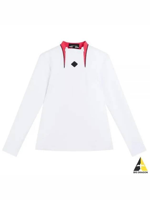 Tweeny Zipped Mid Layer Long Sleeve T-Shirt White - J.LINDEBERG - BALAAN 2