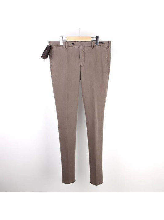 Men's Cotton Straight Pants Brown - PT01 - BALAAN 2