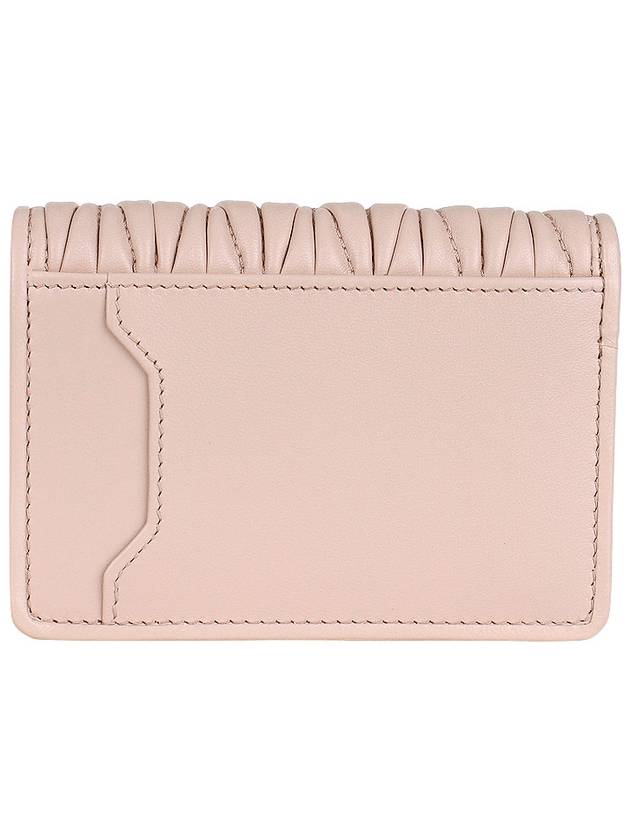 Matelasse Nappa Leather Card Wallet Pink - MIU MIU - BALAAN 5