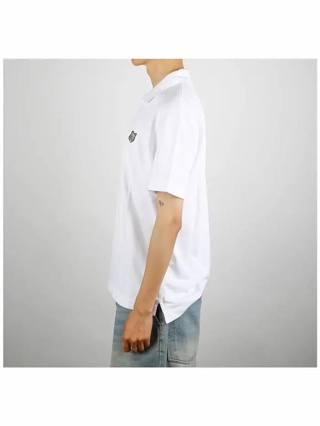 Piquet Polo Shirt White - MAISON KITSUNE - BALAAN 4