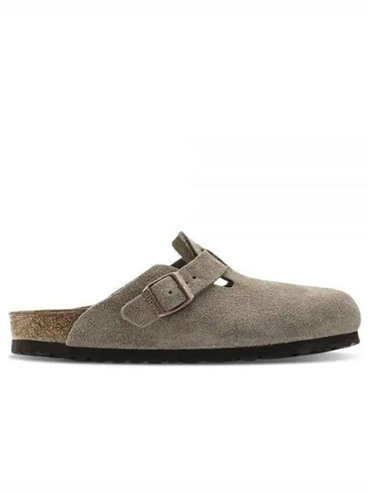 Boston Suede Slippers Taupe - BIRKENSTOCK - BALAAN 2