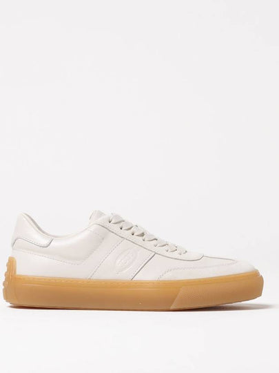 Round Toe Leather Low Top Sneakers White - TOD'S - BALAAN 2