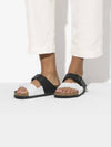 Arizona Split Slippers Black White - BIRKENSTOCK - BALAAN 4