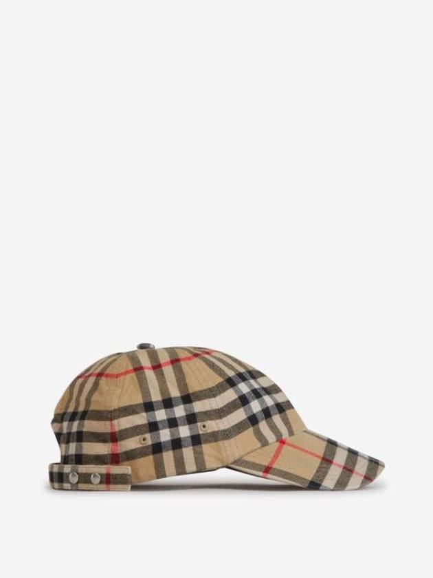 Check Cotton Ball Cap Beige - BURBERRY - BALAAN 3