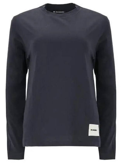 Women's Organic Cotton Long Sleeve T Shirt 3 Pack Navy - JIL SANDER - BALAAN 2