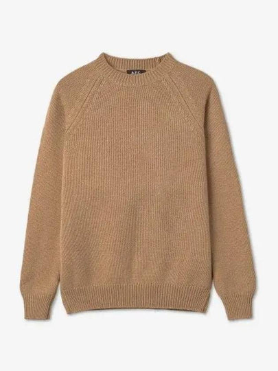 Pierre Lambswool Crew Knit Top Camel - A.P.C. - BALAAN 2