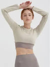 Women's Giverny Bra Long Sleeve T-Shirt Beige - REPERE - BALAAN 1