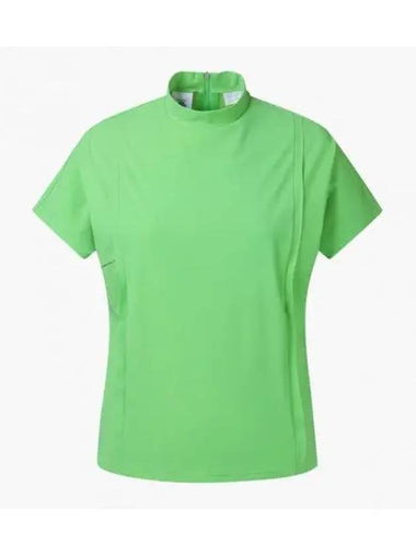 GOLF Women s Back Zipper Woven Half Neck T Shirt - DESCENTE - BALAAN 1