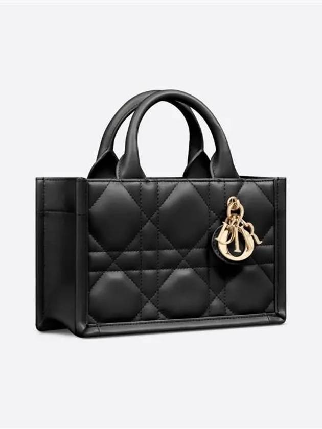 Macrocannage Calfskin Strap Mini Book Tote Bag Black - DIOR - BALAAN 3