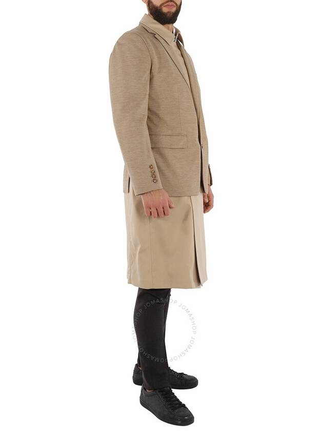 Burberry Men's Blazer Detail Cotton Twill Reconstructed Trench Coat In Soft Fawn, Brand Size 46 (US Size 36) - BURBERRY - BALAAN 3