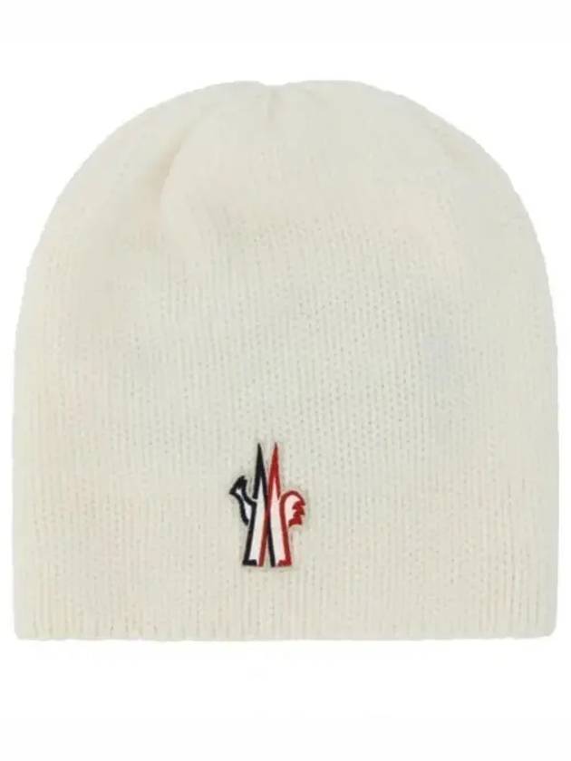 3B00010 M1131 030 Grenoble logo patch wool beanie 950428 - MONCLER - BALAAN 1