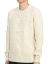 Crew Neck Lambswool Knit Top Ivory - DRUMOHR - BALAAN 3