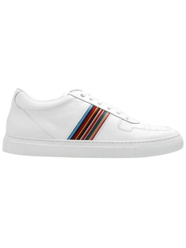 Men's Fermi Leather Low Top Sneakers White - PAUL SMITH - BALAAN 1