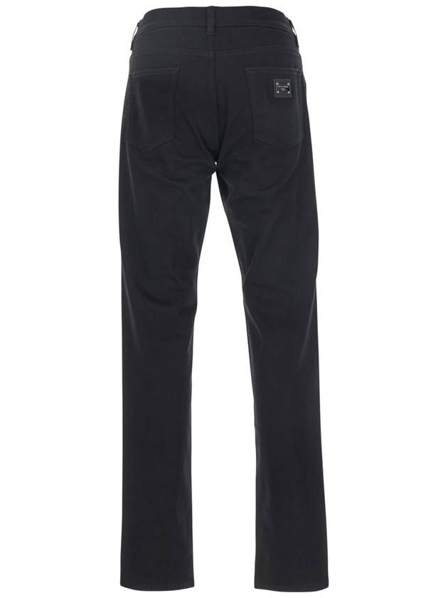 Men's Slim Fit Stretch Jeans Black - DOLCE&GABBANA - BALAAN 3