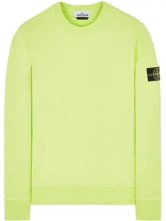 Wappen Patch Crew Neck Sweatshirt Neon Yellow - STONE ISLAND - BALAAN 2