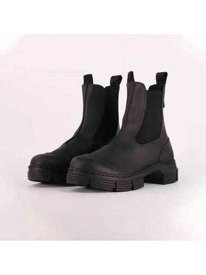 Rubber Chelsea Boots Black - GANNI - BALAAN 2