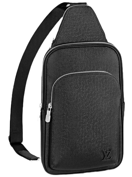 Men's Avenue Logo Patch Cross Bag Black - LOUIS VUITTON - BALAAN.