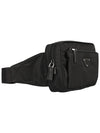 Re-Nylon And Saffiano Leather Belt Bag Black - PRADA - BALAAN 4