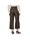 Twill Wide Pants Brown - FENDI - BALAAN 1