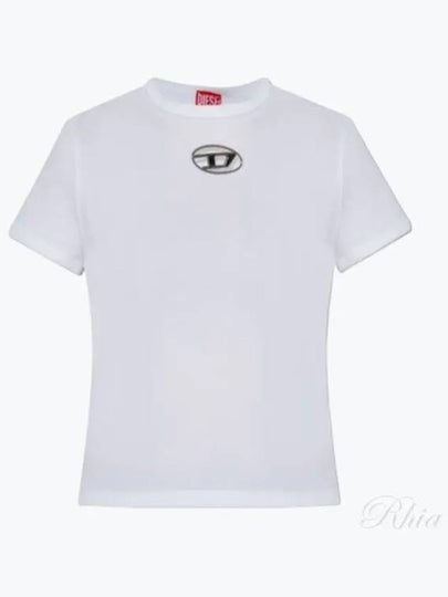 Slim Fit Cutout Oval D Short Sleeve T-Shirt White - DIESEL - BALAAN 2