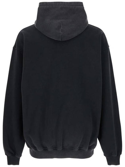 Black Hoodie With Fixed Hood And Maxi Print On The Front In Cotton Man - REPRESENT - BALAAN 2