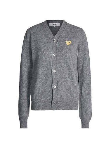 Play Gold Waffen Cardigan Dark Grey - COMME DES GARCONS - BALAAN 1