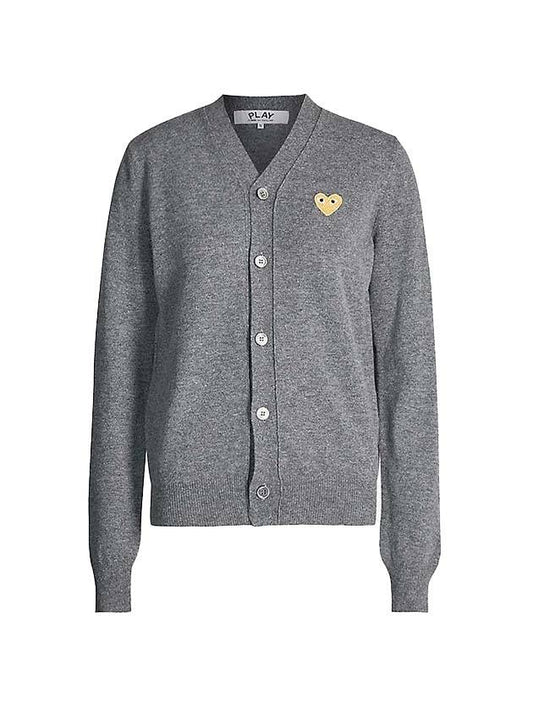 Play Gold Waffen Cardigan Dark Grey - COMME DES GARCONS - BALAAN 1