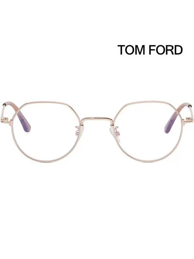 Blue light blocking glasses frame TF5789KB 028 Gold rim Asian fit - TOM FORD - BALAAN 3