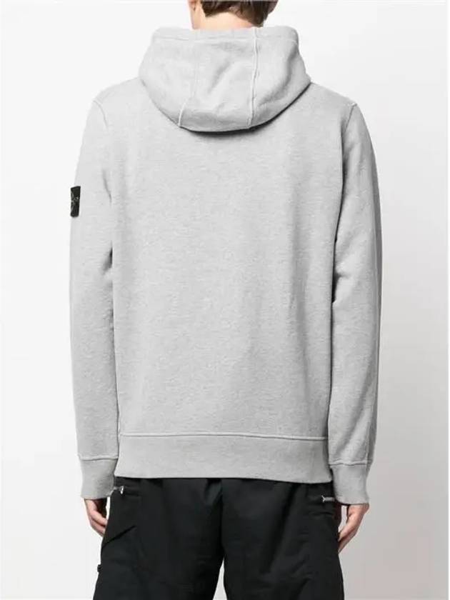 Wappen Patch Cotton Fleece Hoodie Grey - STONE ISLAND - BALAAN 8