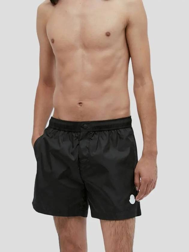 Men's Logo Nylon Swim Shorts Black - MONCLER - BALAAN 5