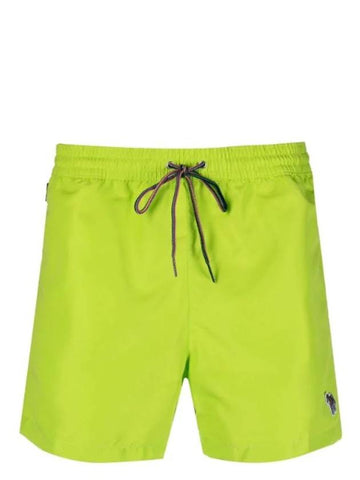 Men's Zebra Logo Swim Shorts Bottle Green - PAUL SMITH - BALAAN.