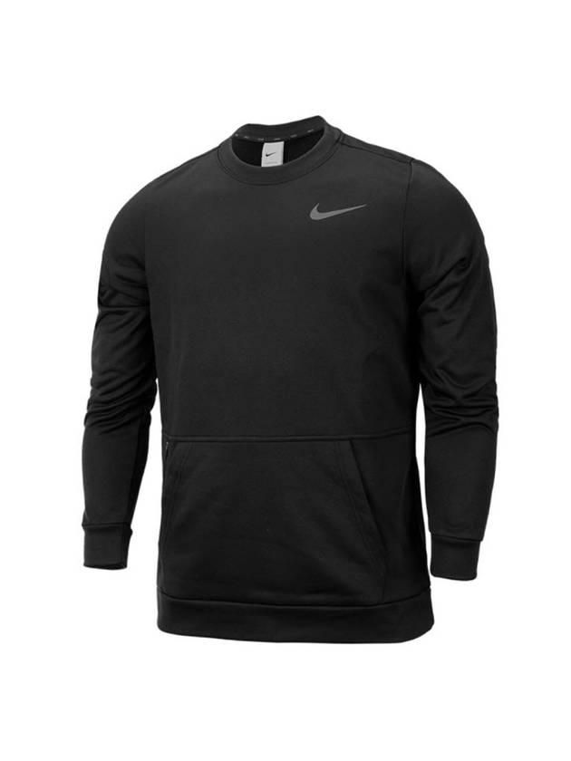 Therma Fit Crew Neck Sweatshirt Black - NIKE - BALAAN 1