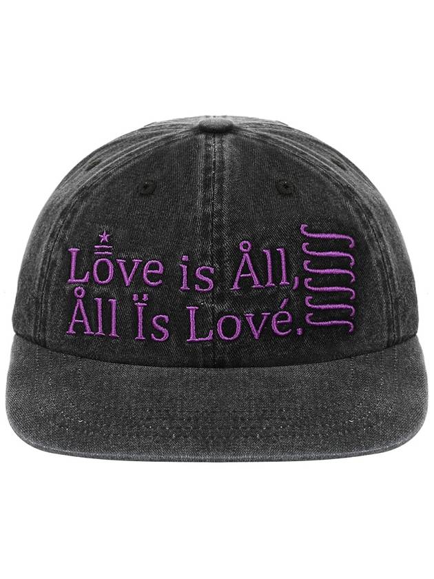 LOVE IS ALL WASHED CAP in charcoal - MYDEEPBLUEMEMORIES - BALAAN 2