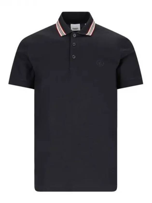 Striped Cotton Polo Shirt Black - BURBERRY - BALAAN 2