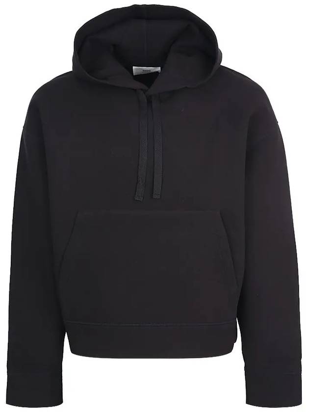 Embroidered Logo Hood Black - AMI - BALAAN 4