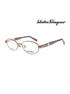 Eyewear Oval Titanium Eyeglasses Shiny Brown - SALVATORE FERRAGAMO - BALAAN 3