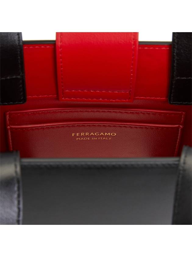 Mini Tote Bag Black - SALVATORE FERRAGAMO - BALAAN 9