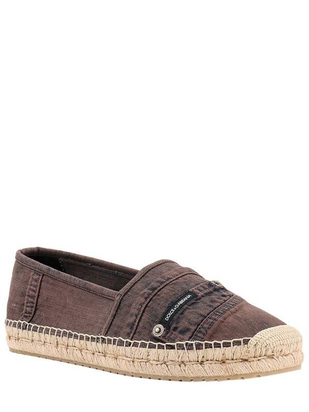 logo patch denim espadrilles brown - DOLCE&GABBANA - BALAAN 5