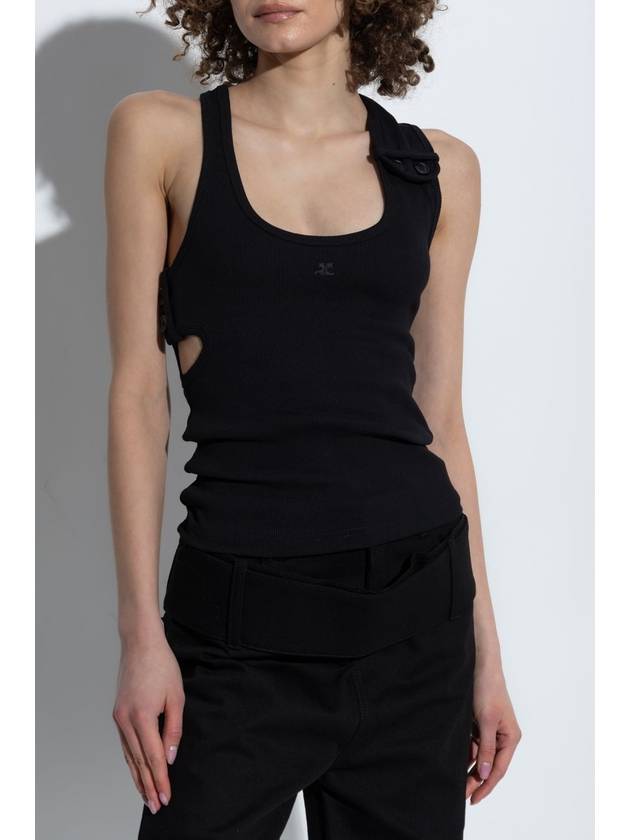 Courrèges Sleeveless Top, Women's, Black - COURREGES - BALAAN 3