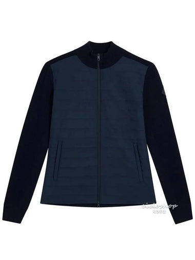 WREN Wool Knit Hybrid Women s Golf Jacket Navy AWKW09385 - J.LINDEBERG - BALAAN 1