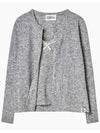 Lace detail top cardigan set Melange gray - THE GREEN LAB - BALAAN 1