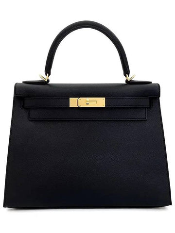 Out Kelly 28 Black Gold Plated 4HH0455 - HERMES - BALAAN 1