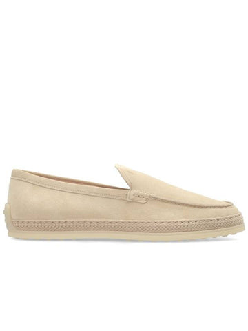 Tod’s Suede Shoes Type Loafers, Women's, Cream - TOD'S - BALAAN 1