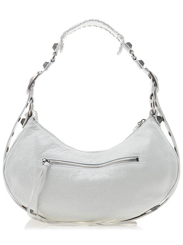 Le Cagole Small Leather Shoulder Bag White - BALENCIAGA - BALAAN 4