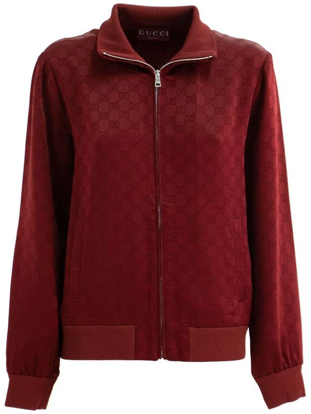 GG Jacquard Zip Up Jacket Red - GUCCI - BALAAN 2