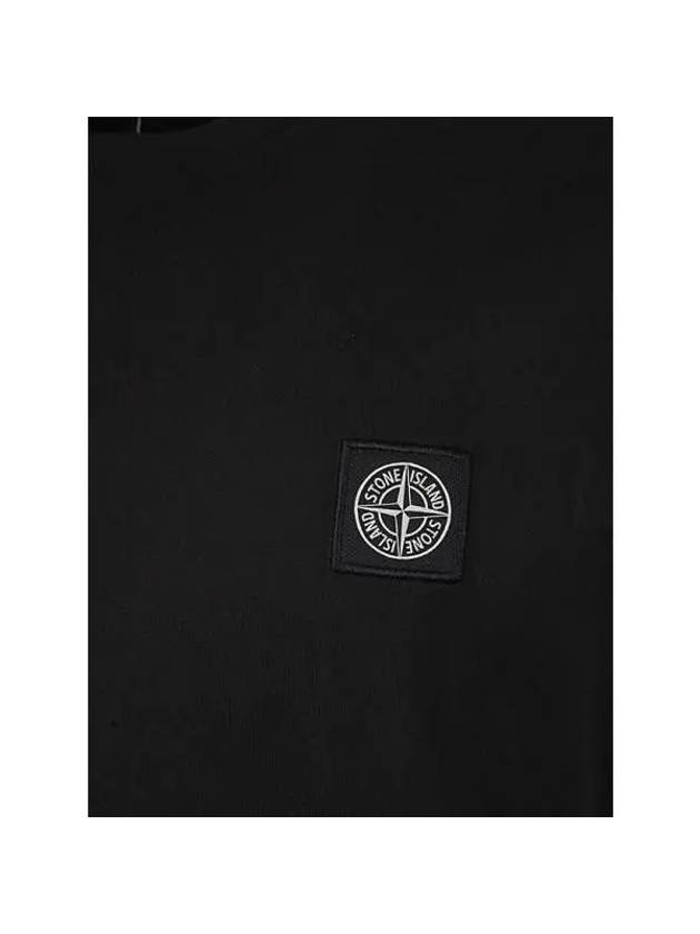 Logo Patch Short Sleeves T-Shirt Black - STONE ISLAND - BALAAN 4